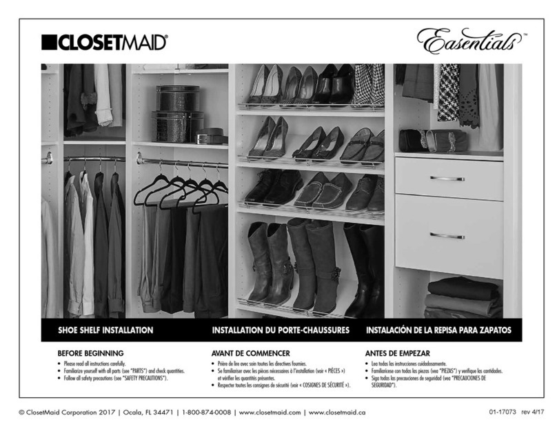 Closet Maid Easentials User manual Closet Maid Easentials User manual