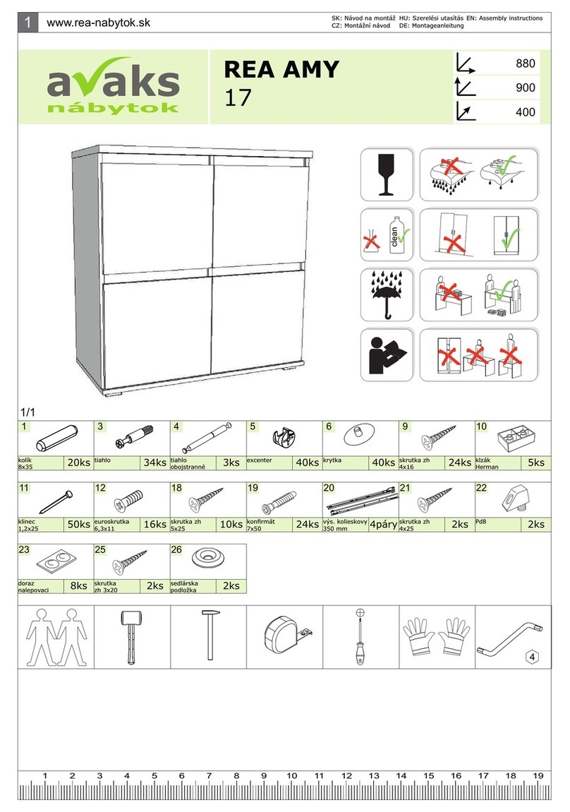 avaks REA AMY 17 Assembly instructions