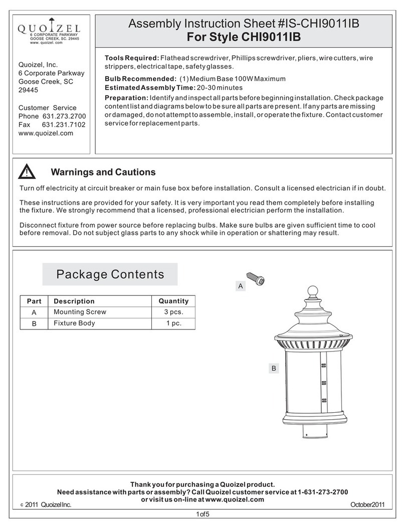 Quoizel CHI9011IB User manual