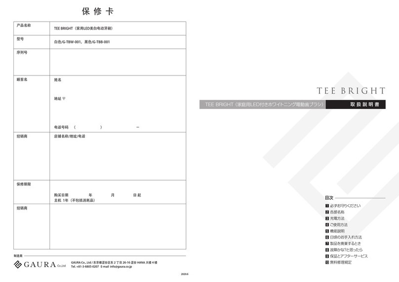 GAURA G-TBW-001 instruction manual