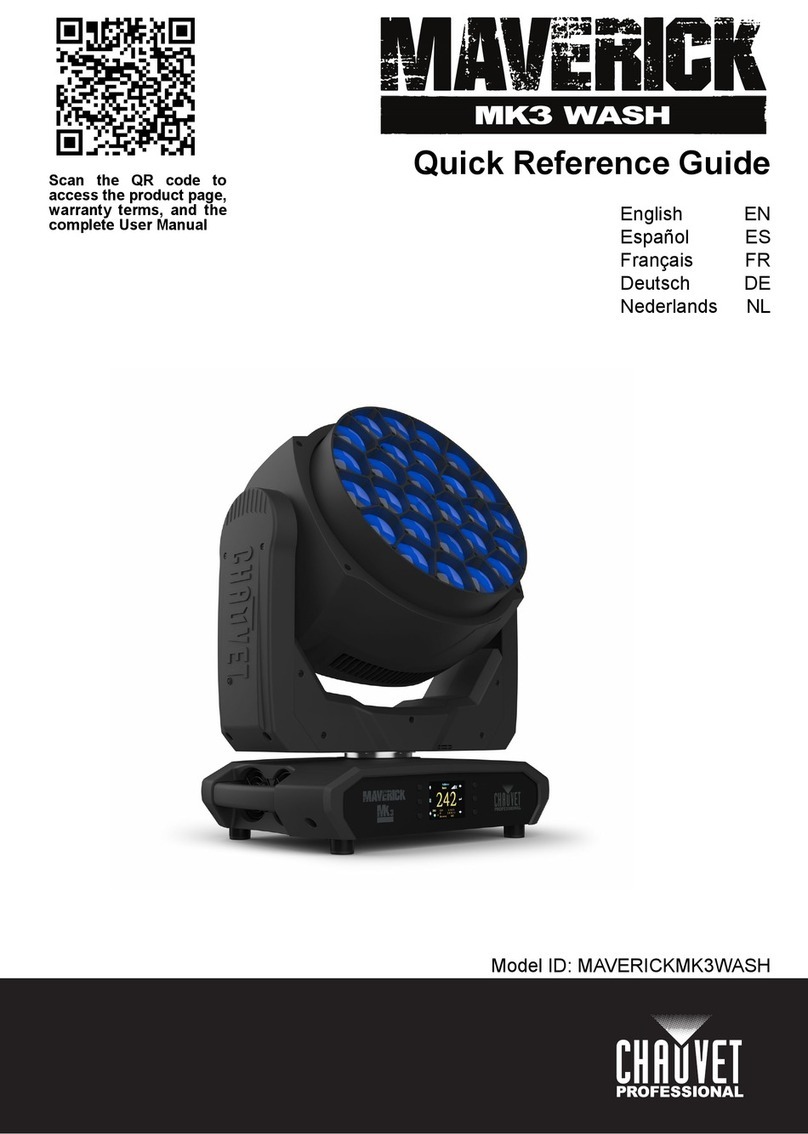 Chauvet Professional Maverick MK3 Profile Quick reference guide Chauvet Professional Maverick MK3 Profile Quick reference guide