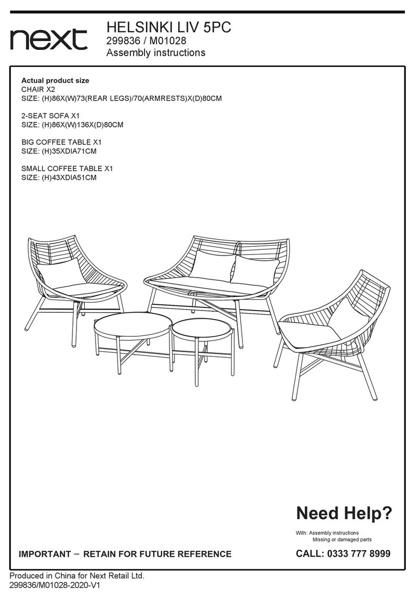 Next HELSINKI LIV 5PC 299836 Assembly instructions