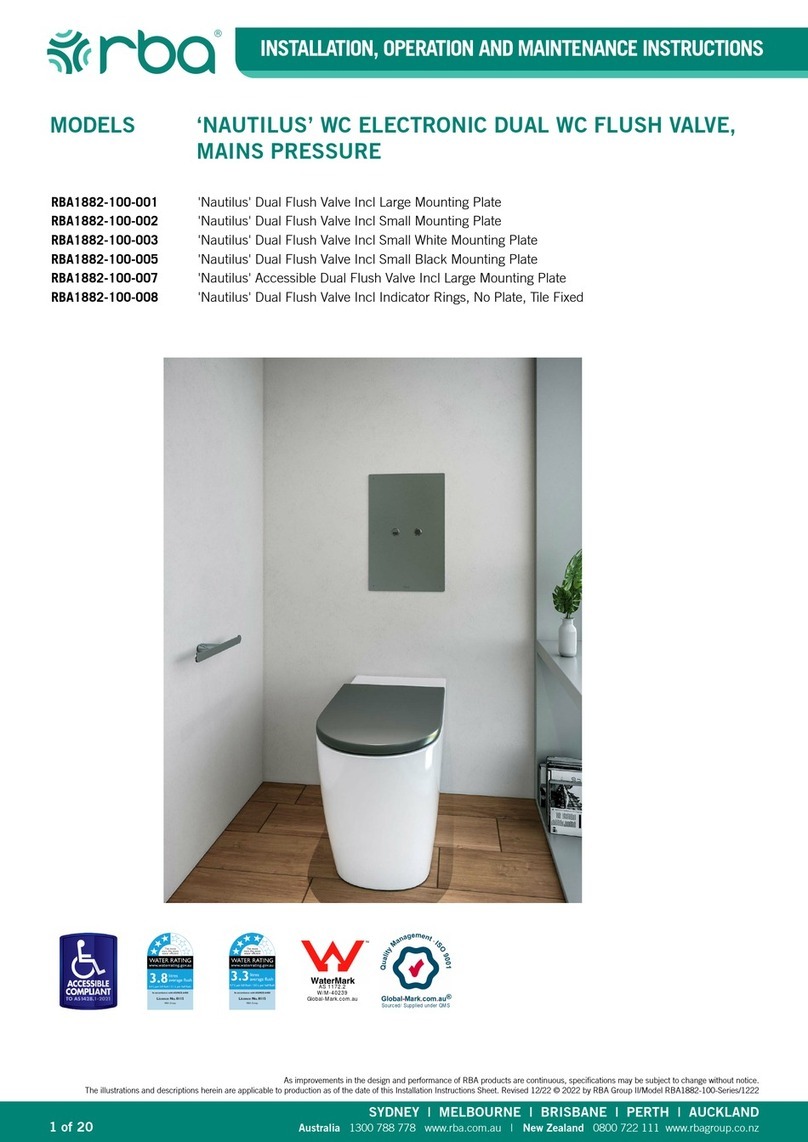 rba RBA1882-100-001 Installation, operation and maintenance instructions