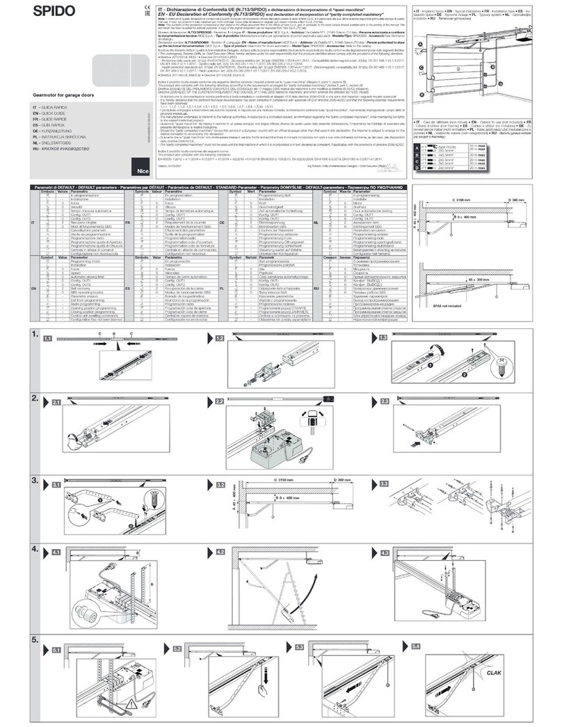 Nice Spido User manual