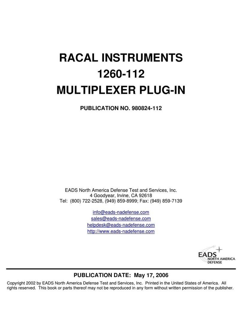 Racal Instruments 1260-112 user manual