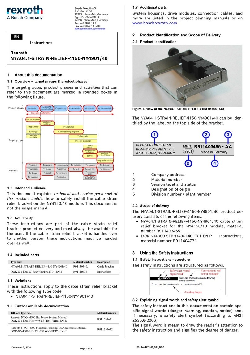 Bosch rexroth NYA04.1-STRAIN-RELIEF-4150-NY4901/40 instructions Bosch rexroth NYA04.1-STRAIN-RELIEF-4150-NY4901/40 instructions