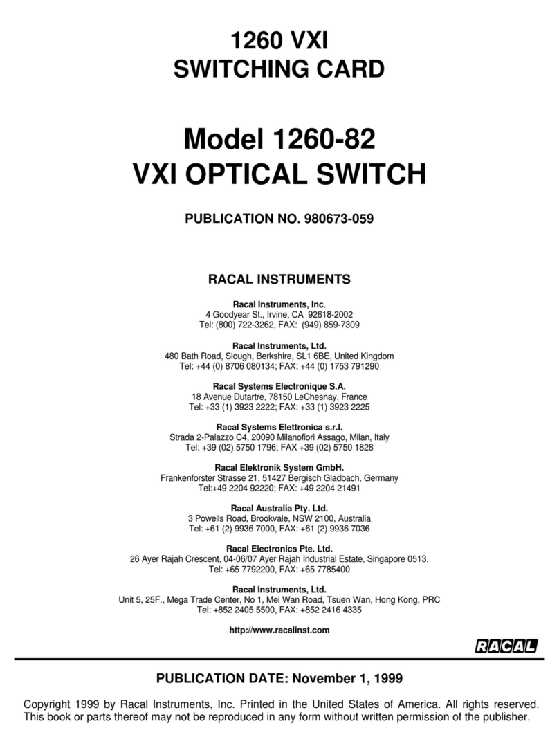 Racal Instruments 1260-82 user manual