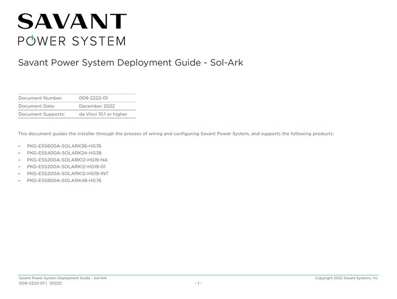 Savant Sol-Ark Deployment guide