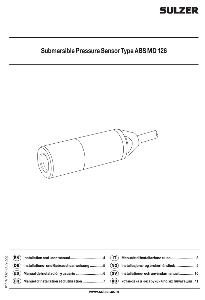 Sulzer ABS MD 126 Installation and user manual