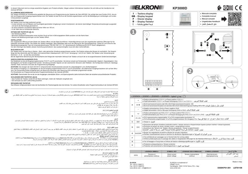 Elkron KP3000D Complete manual