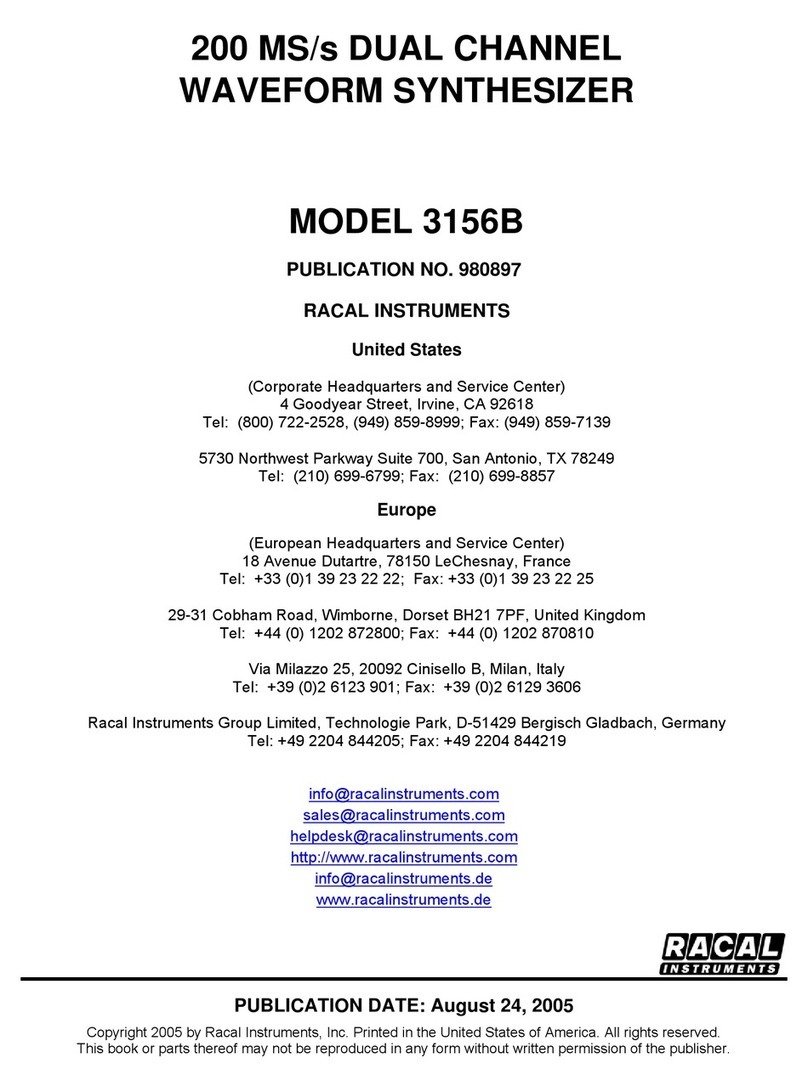 Racal Instruments 3156B user manual