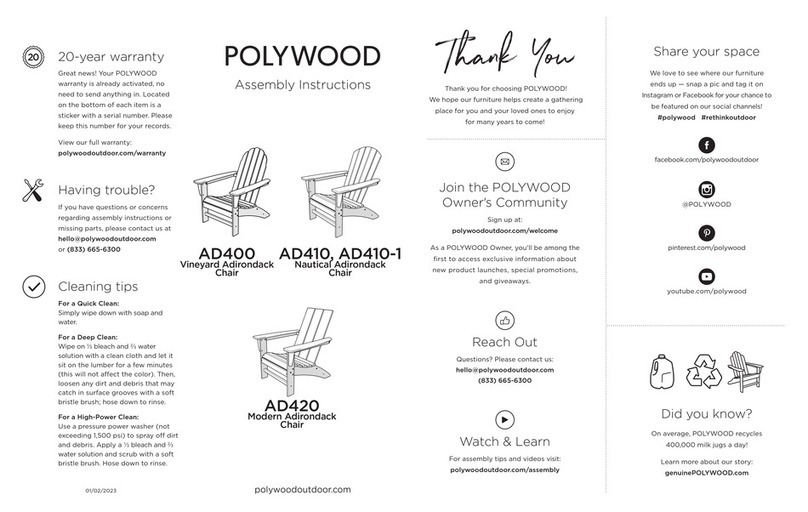 Polywood AD410-1 Assembly instructions
