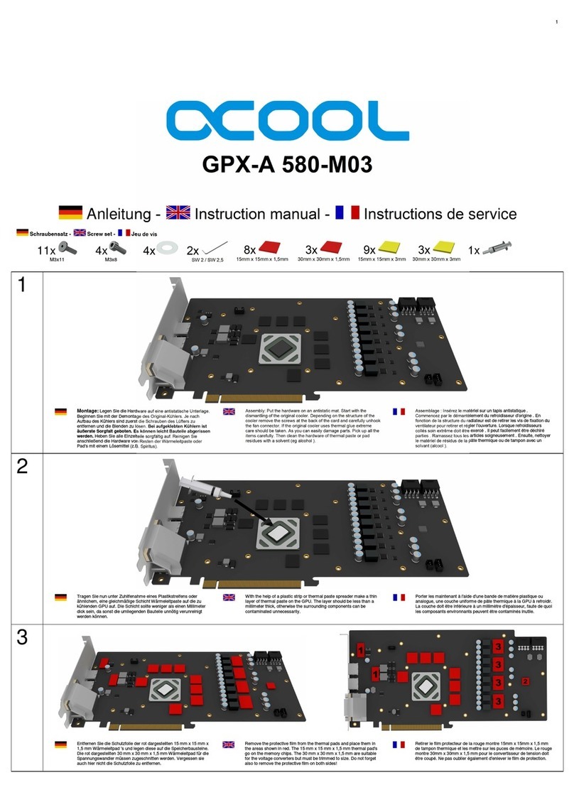 Alphacool NexXxoS GPX-A 580-M03 User manual