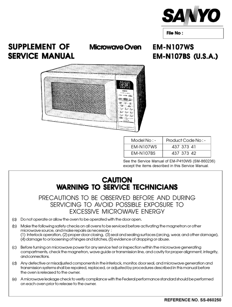 Sanyo EM-N107WS Supplement of service manual