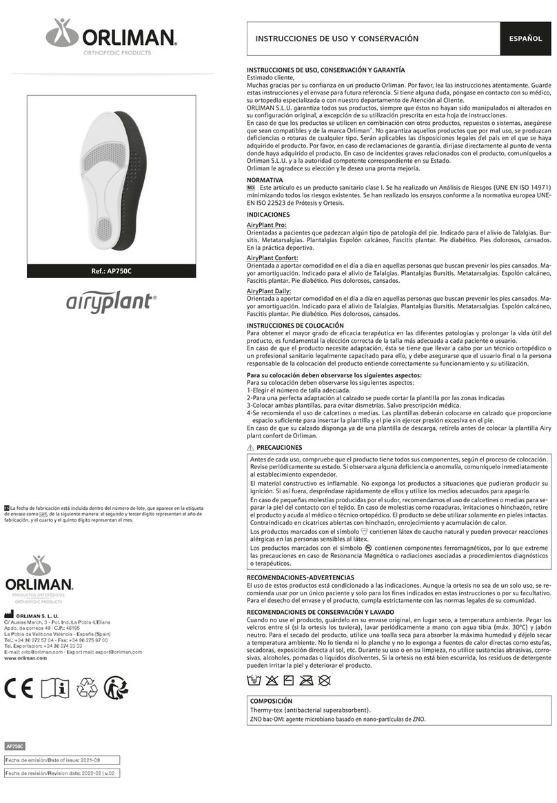 Orliman airyplant AP750C Operation instructions