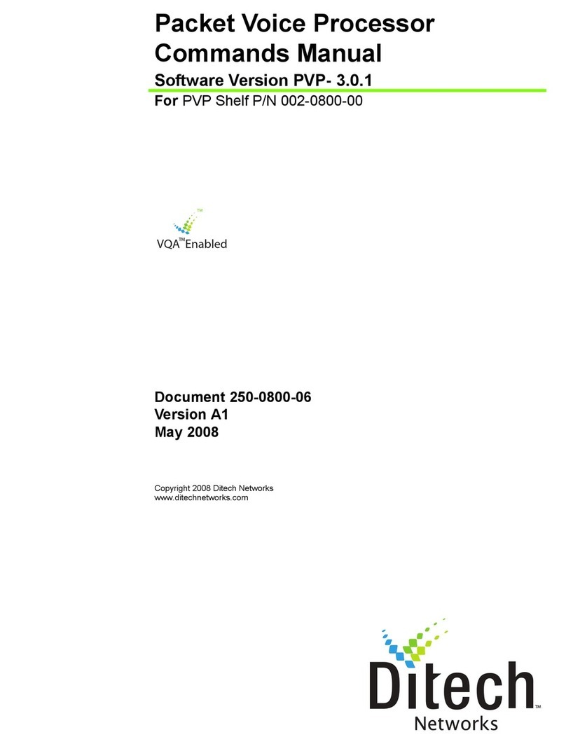 DITECH Packet Voice Processor Command manual