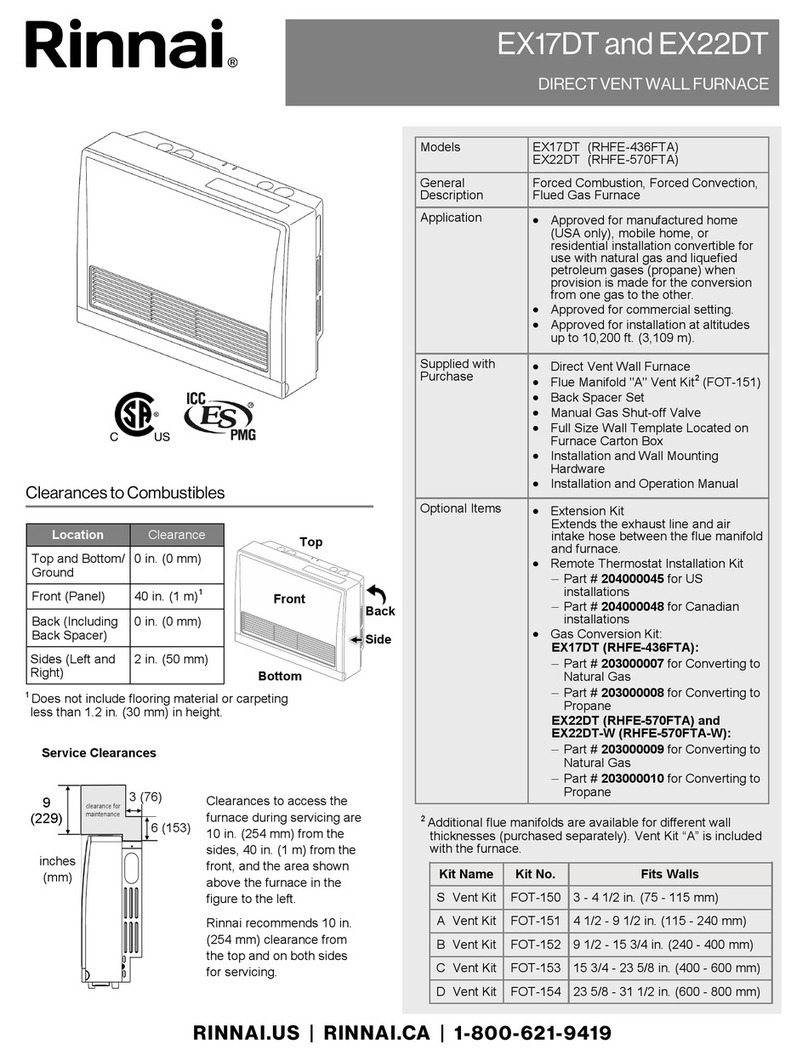 Rinnai EX22DT User manual