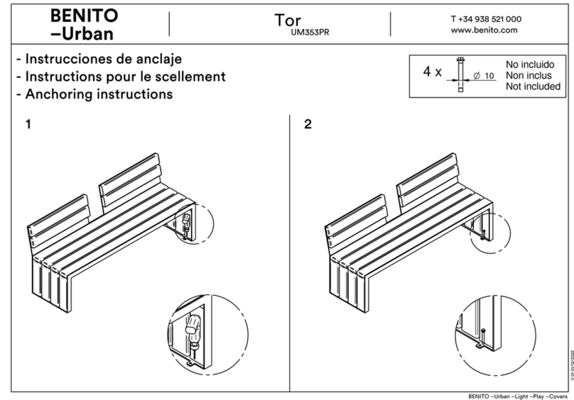 BENITO Urban Tor UM353PR Anchoring instructions