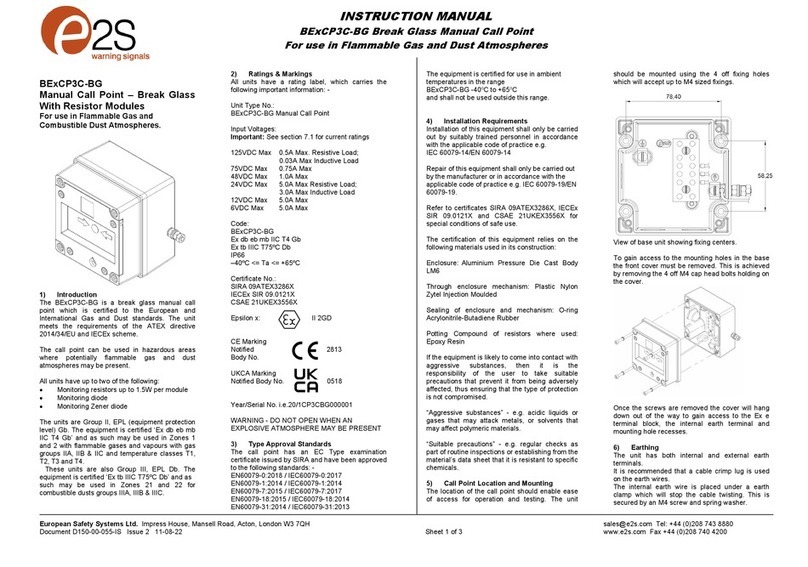 E2S BExCP3C-BG instruction manual