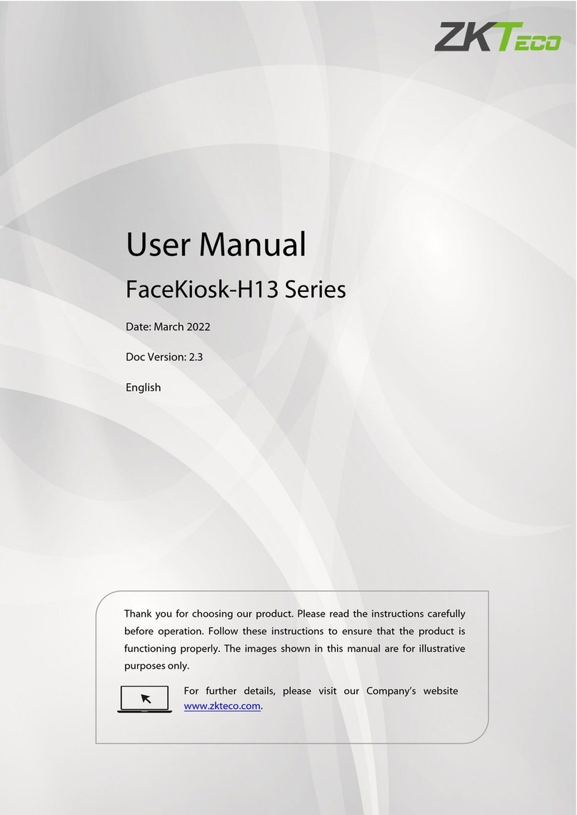 ZKTeco FaceKiosk-H13 User manual