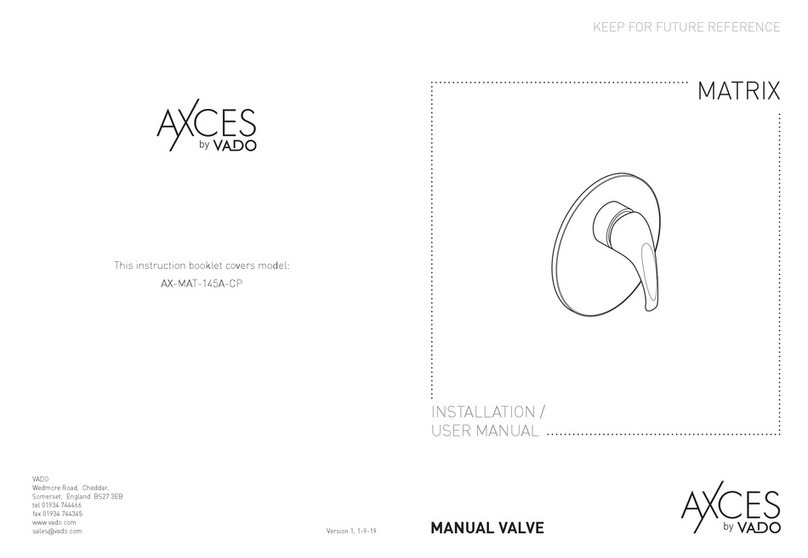 VADO AXCES MATRIX AX-MAT-145A-CP Instruction Manual