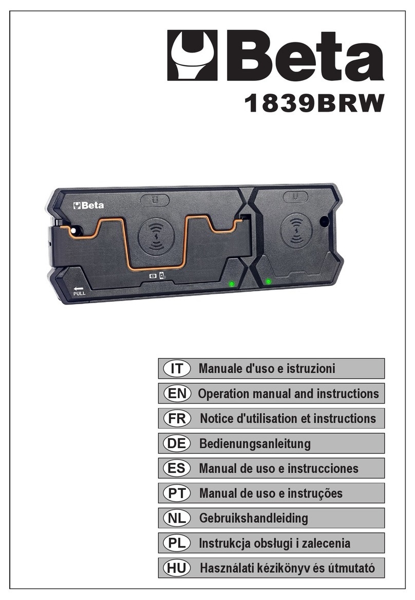 Beta 1839BRW Operation manual and instructions