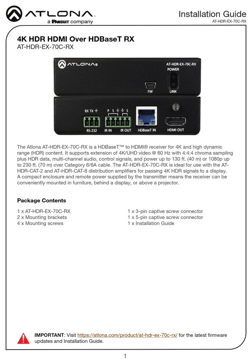 Panduit Atlona AT-HDR-EX-70C-RX installation guide