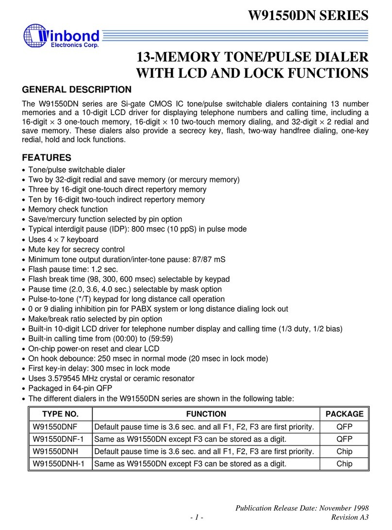 Winbond W91550DN Series manual