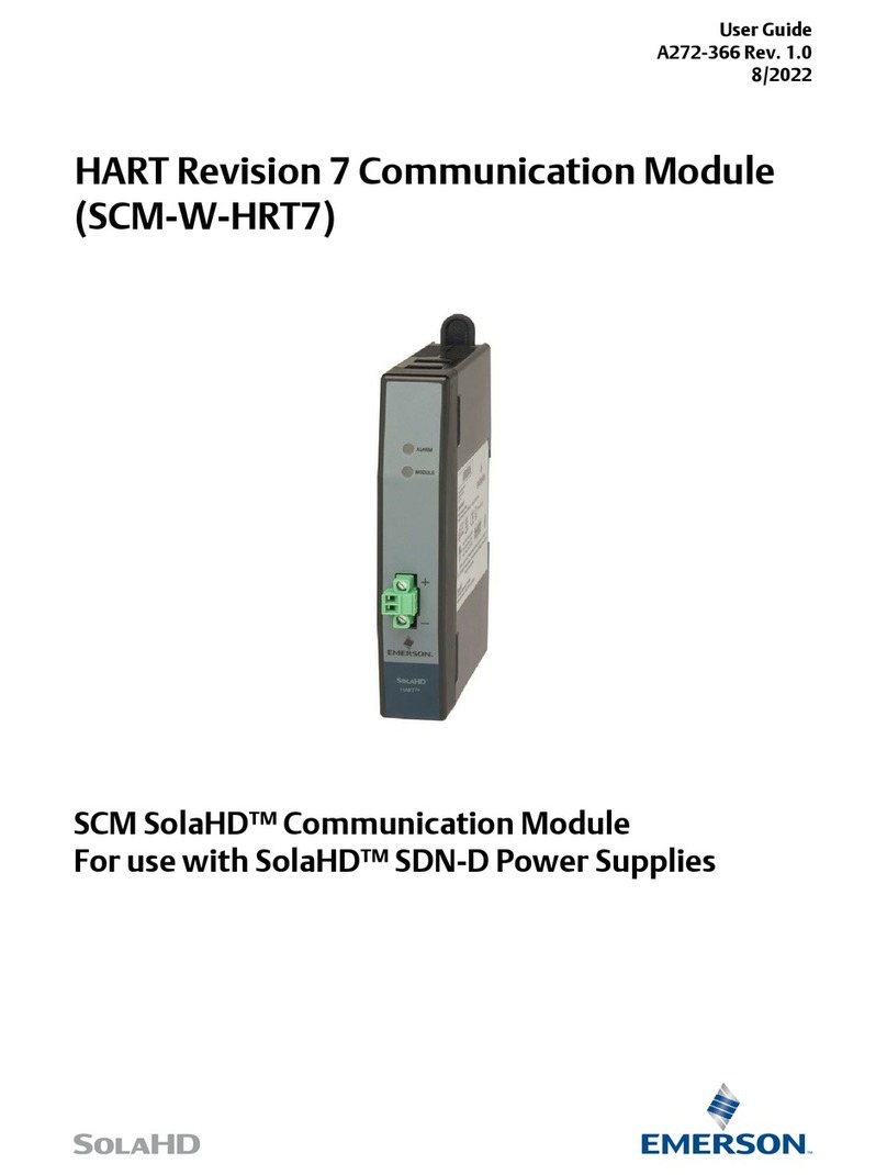 Emerson SolaHD SCM-W-HRT7 User manual Emerson SolaHD SCM-W-HRT7 User manual