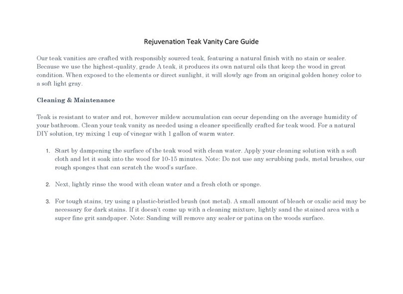 Rejuvenation GENEVA C102564 quick start guide