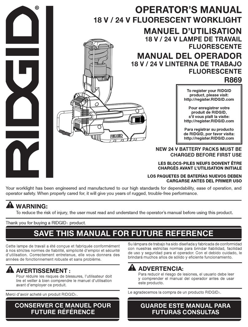 RIDGID R869 Operator's manual