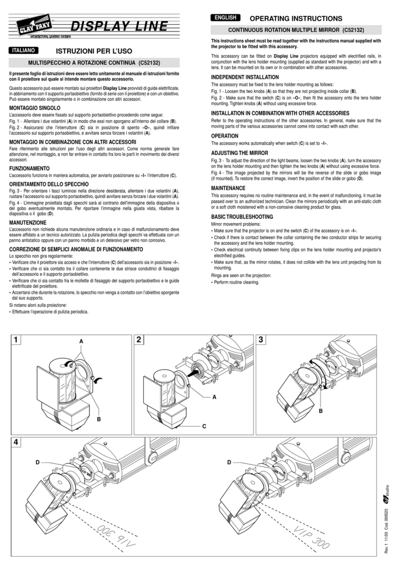 Claypaky C52132 User manual