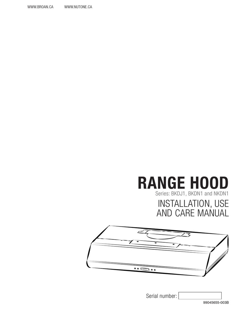 Broan BKDJ1 Series Installation use and care manual