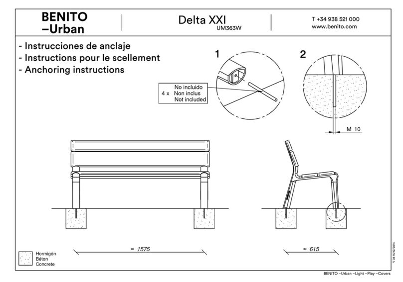 BENITO Urban Delta XXI UM363W Anchoring instructions