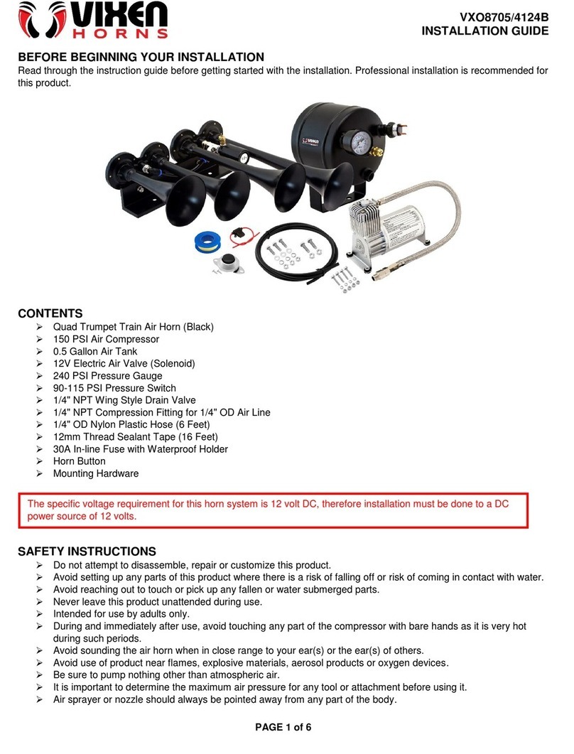 Vixen Horns VXO8705/4124B installation guide