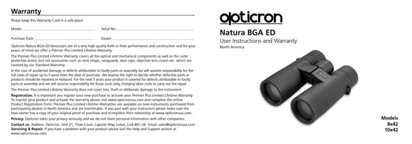 Opticron Natura BGA ED Installation guide Opticron Natura BGA ED Installation guide