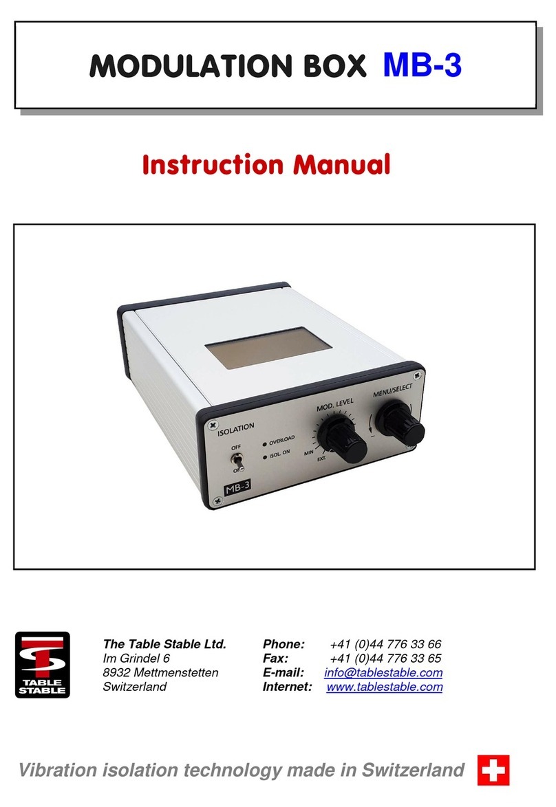 The Table Stable MB-3 instruction manual