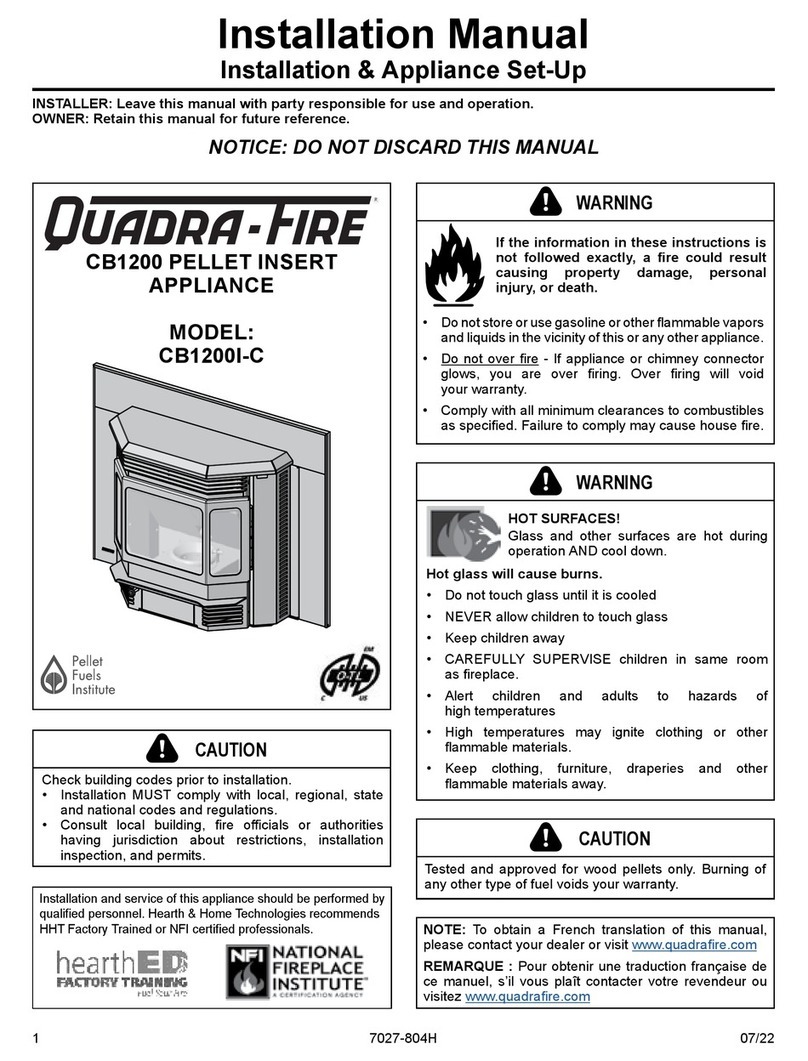 Hearth & Home Quadra-Fire CB1200 installation manual