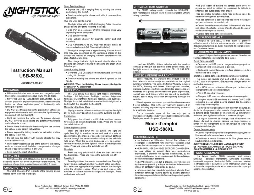 Night Stick USB-588XL User manual