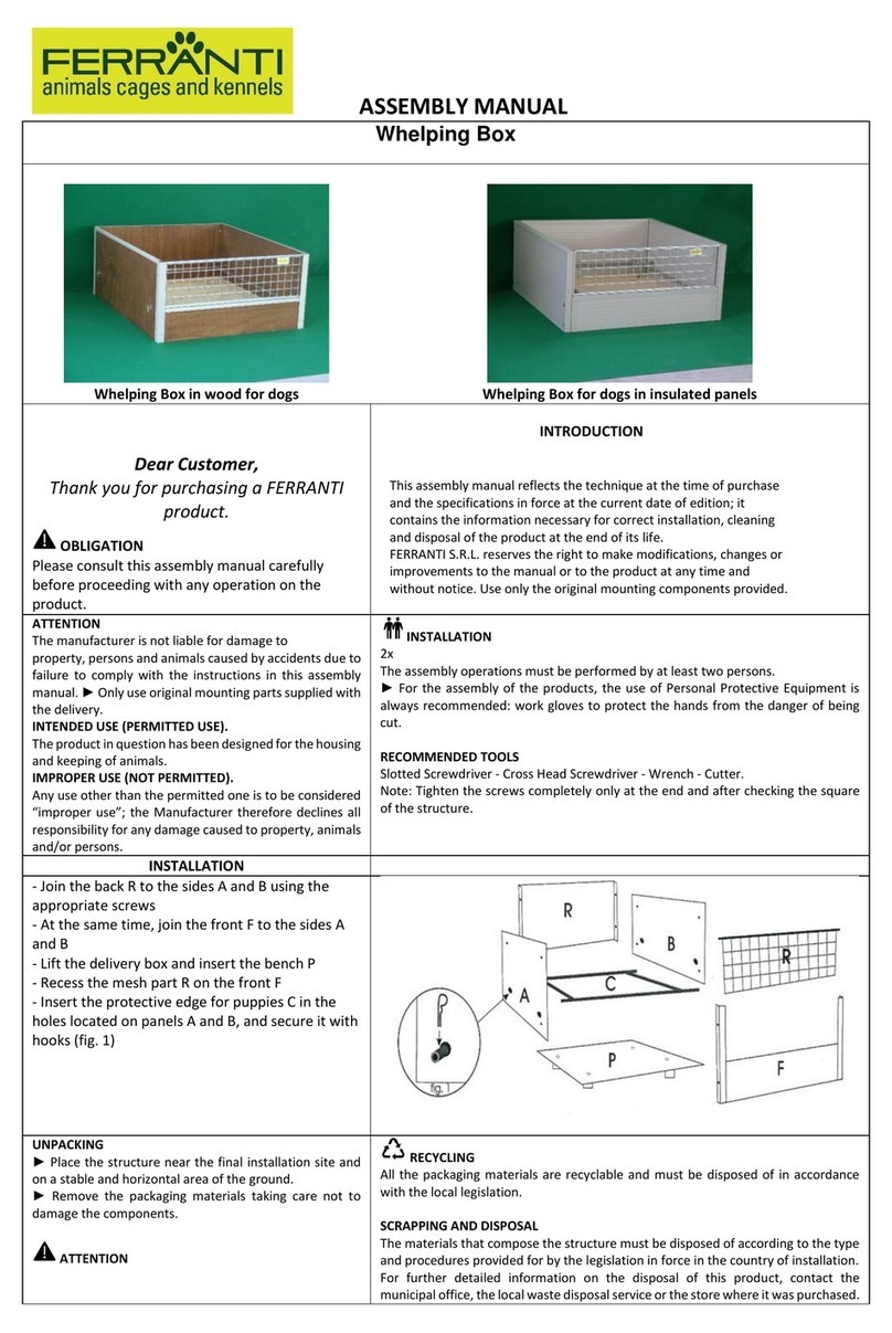FERRANTI Whelping Box Assembly manual