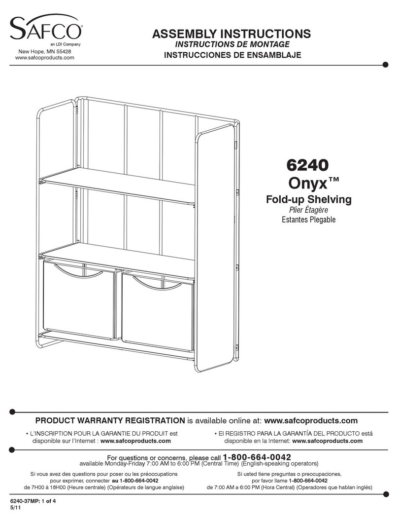 LDI Safco Onyx 6240 Assembly instructions