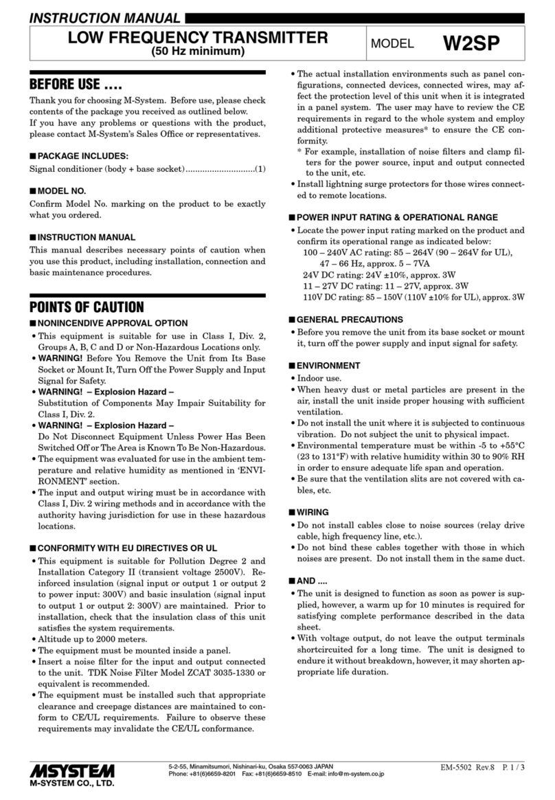 M-system W2SP User manual