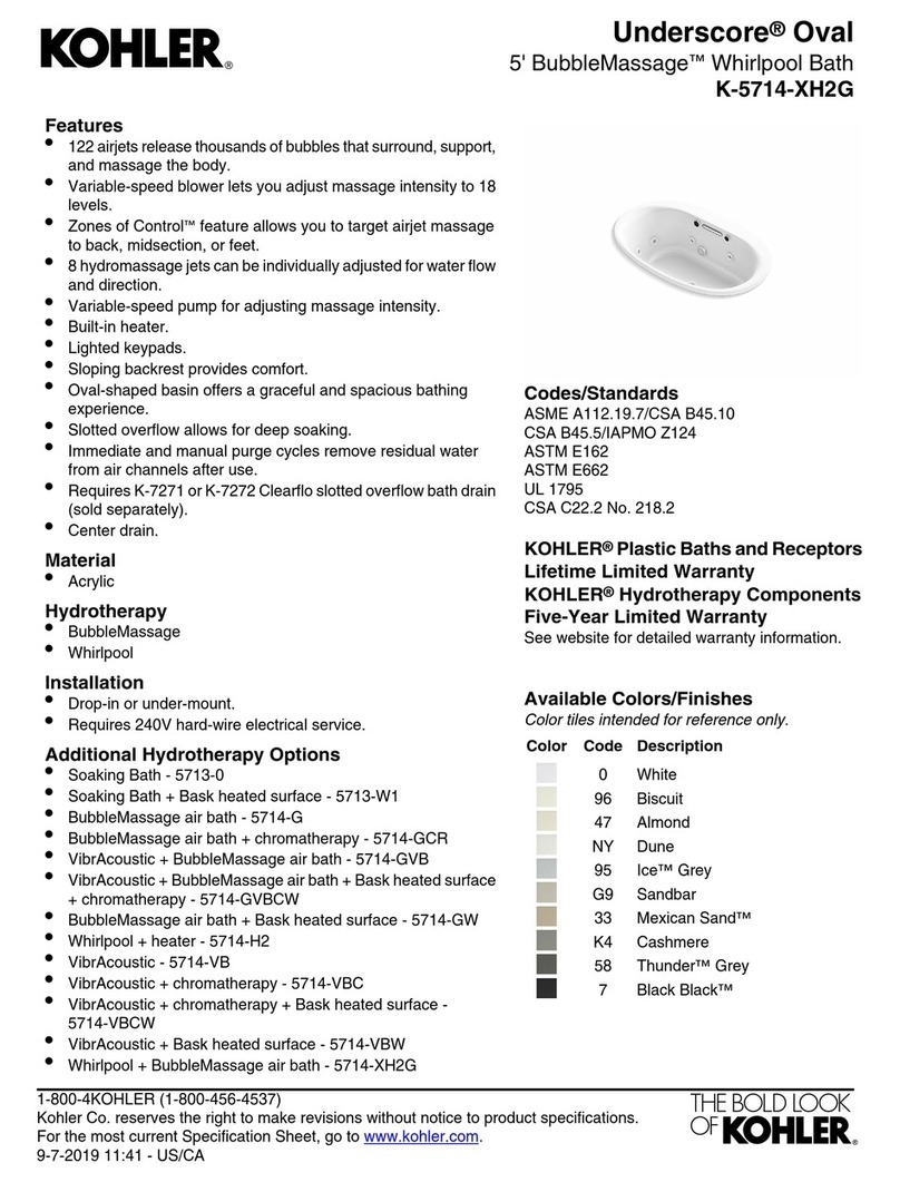 Kohler Underscore K-5714-XH2G User manual Kohler Underscore K-5714-XH2G User manual