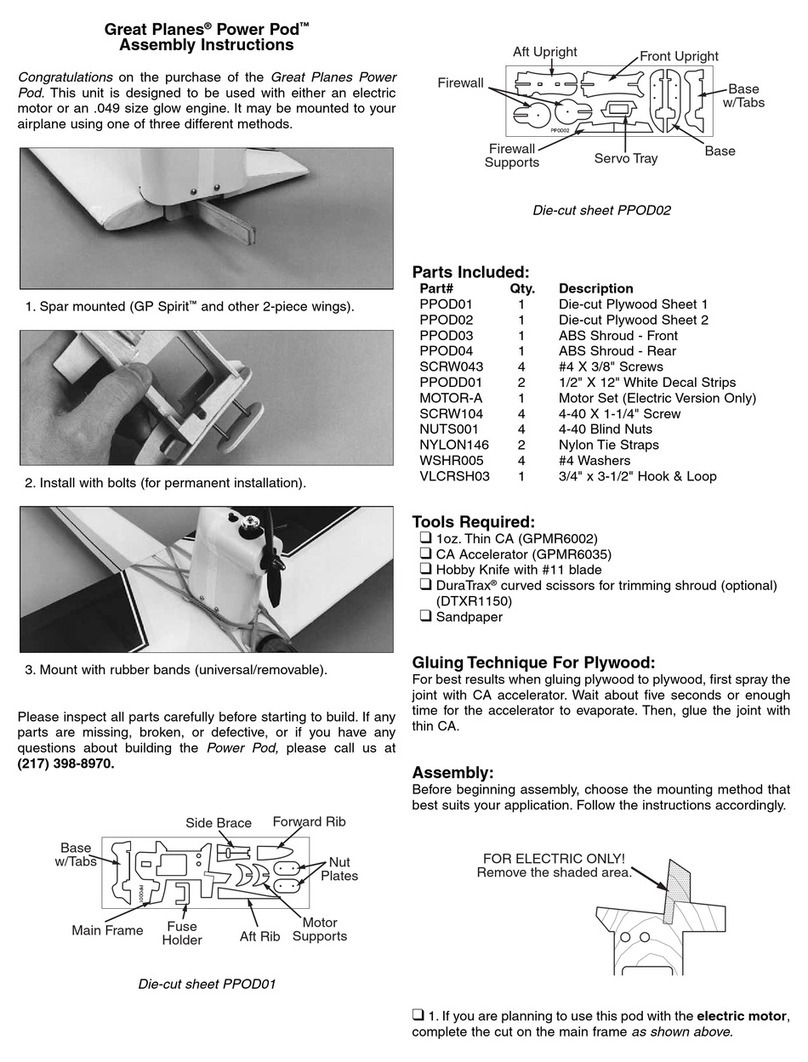 GREAT PLANES Power Pod Assembly instructions GREAT PLANES Power Pod Assembly instructions
