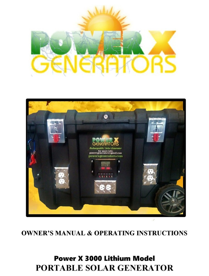 Power X Generators 3000 Owner's manual & operating instructions