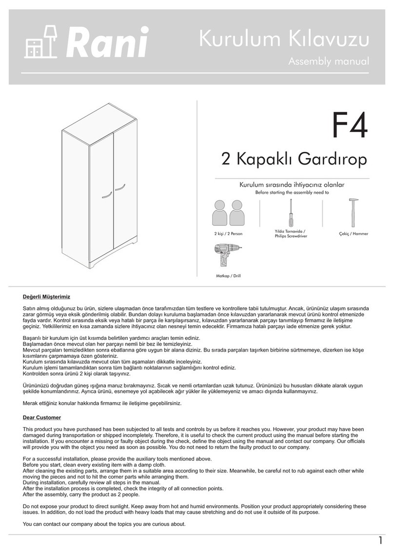 Rani F4 Assembly manual