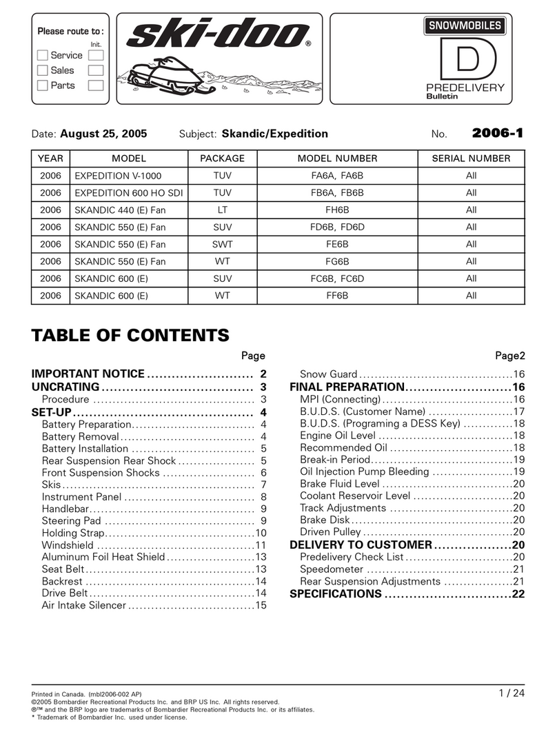 Ski-Doo EXPEDITION V-1000 User manual