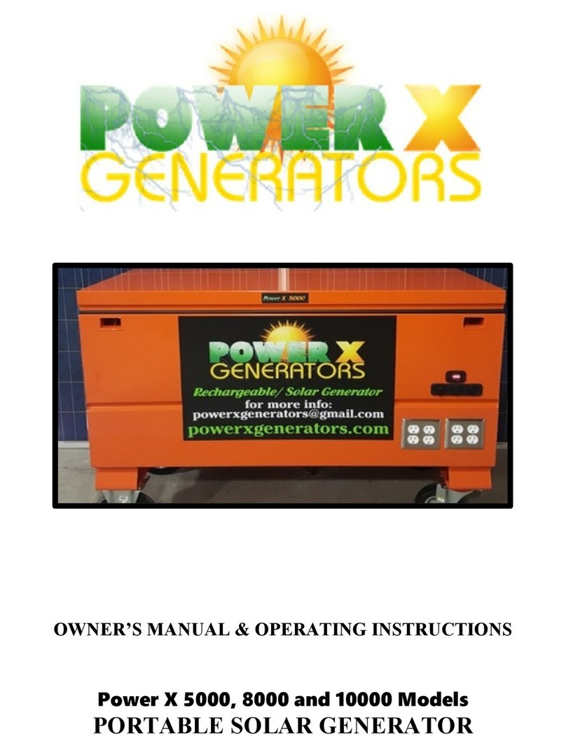 Power X Generators 5000 Owner's manual & operating instructions