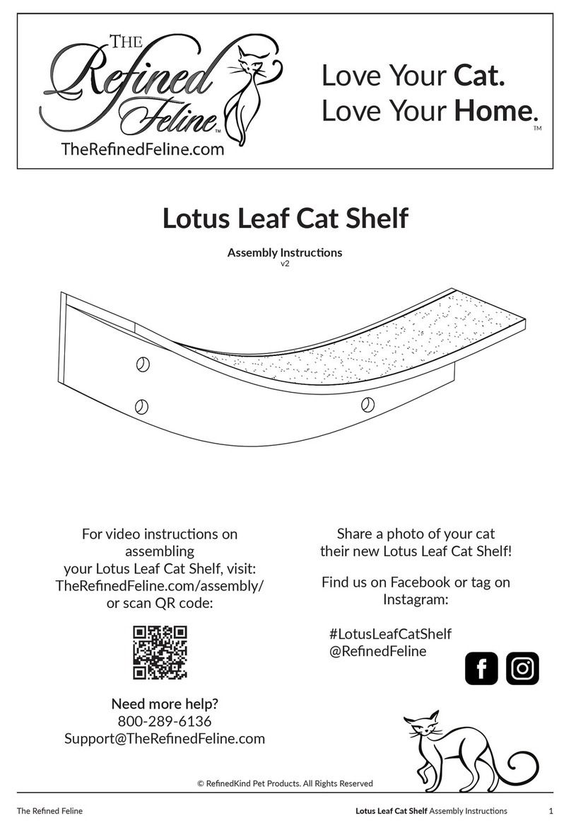 Refined Feline Lotus Leaf Cat Shelf User manual