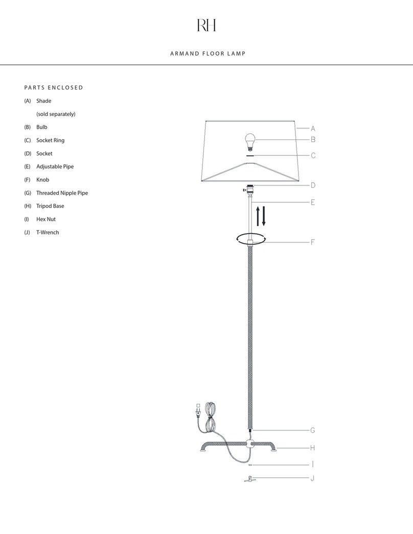 RH ARMAND FLOOR LAMP manual